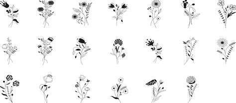 Floral Branch Set 21779939 Vector Art at Vecteezy