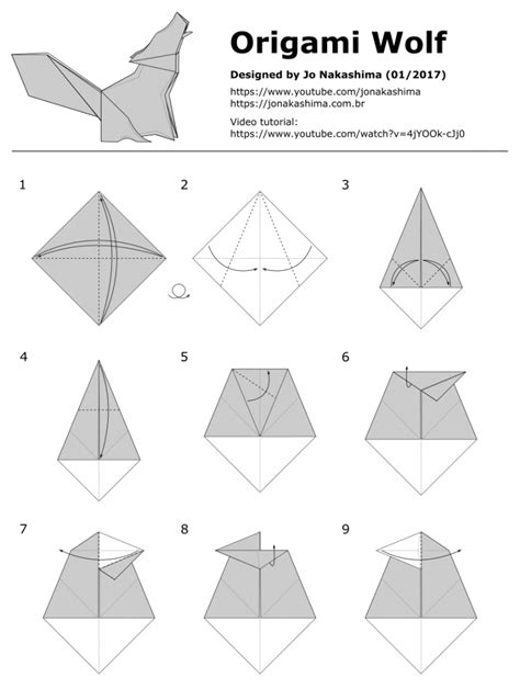 Origami Wolf - Jo Nakashima | Origami easy, Creative origami, Origami ...