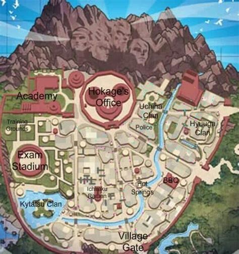 The village of the Hidden Leaf #Naruto | Naruto world map, Wallpaper ...