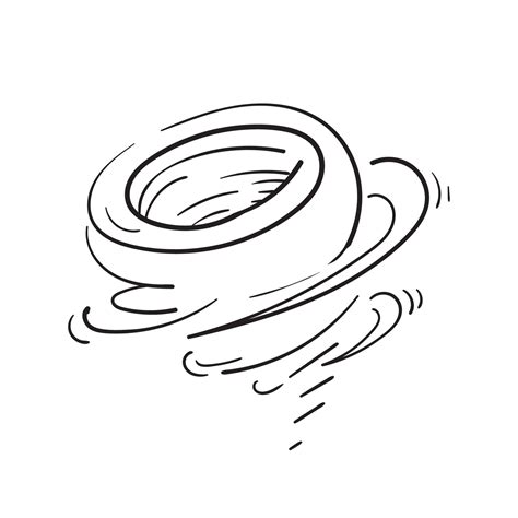 hand drawing Tornado. Hurricane icon vector with doodle cartoon style 4567043 Vector Art at Vecteezy