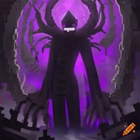 Dark fantasy minecraft enderman character on Craiyon