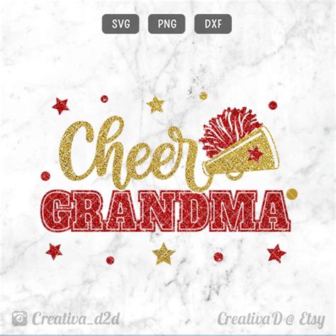 Cheer Grandma SVG DXF PNG Cheerleading Svg Cheerleading Family | Etsy