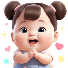 Bao Bao: Chubby Cute Girl [Big Sticker] – LINE stickers | LINE STORE