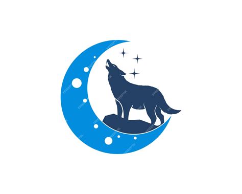 Premium Vector | Wolf roar on the moon vector illustration