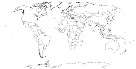Контурная карта мира на 2 листах a4 распечатать