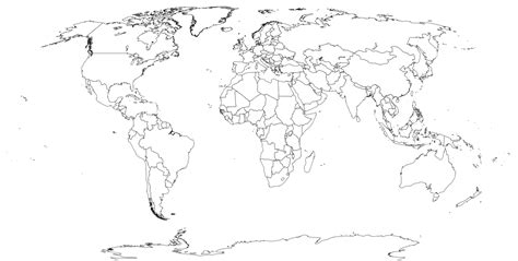 Blank Political Map Of World A4 Size