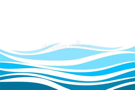 Blue Water Lines Wave Concept Vector Abstract Background Stock Illustration - Illustration of ...