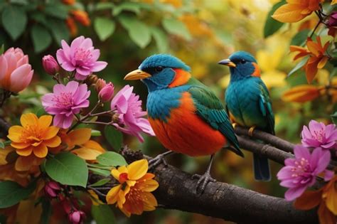 Premium Photo | Colorful bird breeds