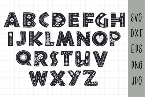 Alphabet Clipart Letters Black And White