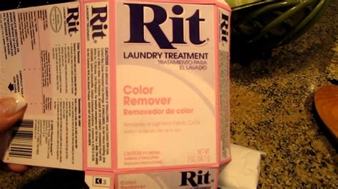 Rit Color Remover Experiment (after red dye transfer)--Part 1 - YouTube