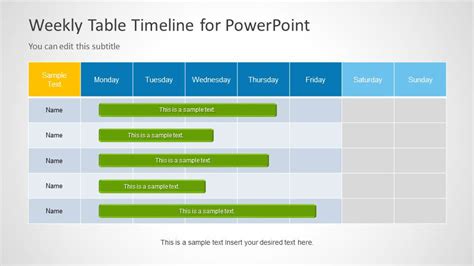 Table Timeline Template for PowerPoint - SlideModel