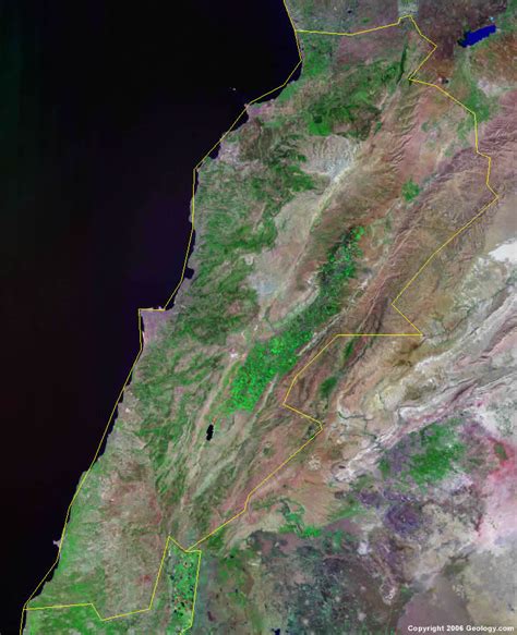 Lebanon Map and Satellite Image