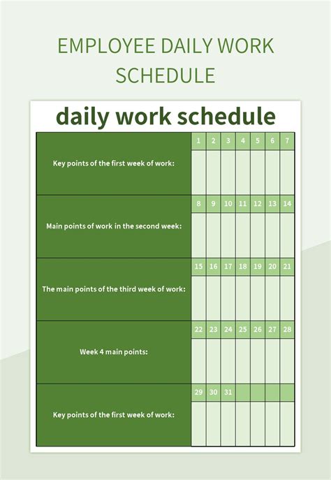 6 Daily Work Schedule Template Printable Sampletempla - vrogue.co