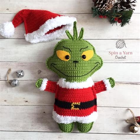 The Grinch Free Crochet Pattern • Spin a Yarn Crochet | Christmas crochet patterns, Crochet yarn ...