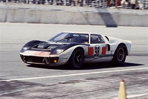 Daytona 24 Hours, 1966. Ken Miles and Lloyd Ruby's winning Ford GT40 Mk ...