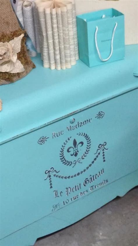 Cedar chest painted in a Tiffany blue inspired color https://www ...