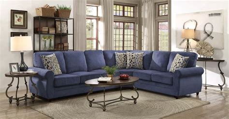 Coaster | 501545 Kendrick Sectional with Sleeper Sofa in Blue | Dallas Designer Furniture