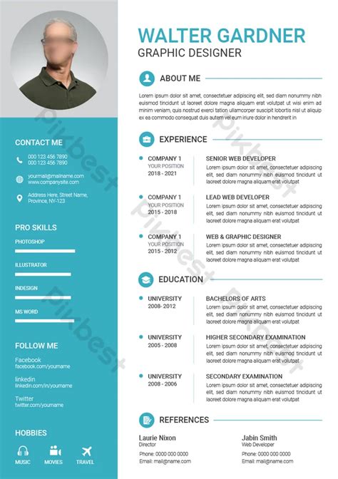 26,000+ Personal Resume Excel Template Templates | Free Graphic Design Templates PSD Download ...