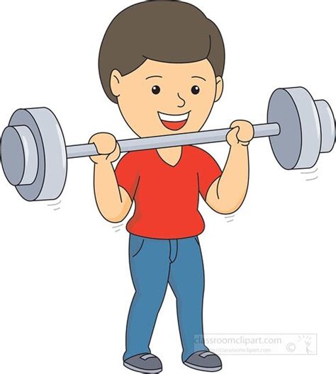 Weightlifting Clipart-boy weight lifting clipart