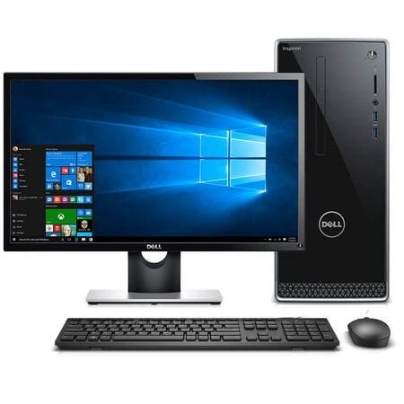 Dell Inspiron 3670 Desktop, Dell SE2416H 24" Full HD Monitor, i5-8400, 2TB HDD, 8GB RAM ...