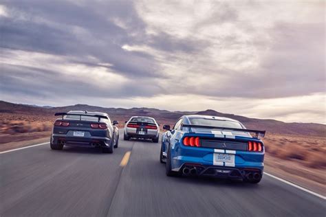 Muscle Car Showdown: Mustang Shelby GT500 vs. Camaro ZL1 1LE vs. Challenger Hellcat Redeye