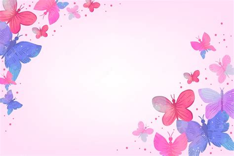 Free Vector | Watercolor butterfly background