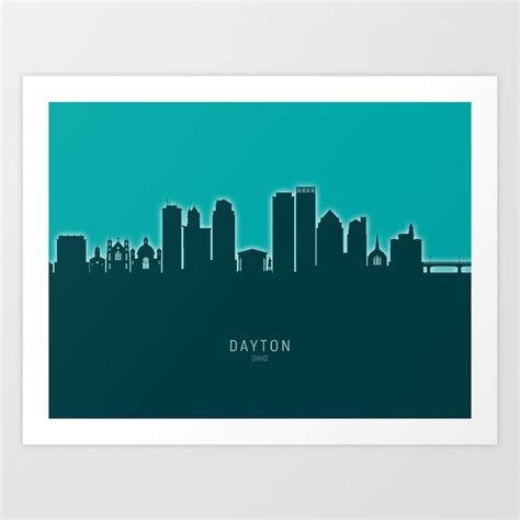 Dayton Ohio Skyline Art Print by artPause - Michael Tompsett | Society6