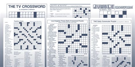 Boston Globe Crossword Puzzle Printable Printable Crossword Puzzles - FreePrintable.me