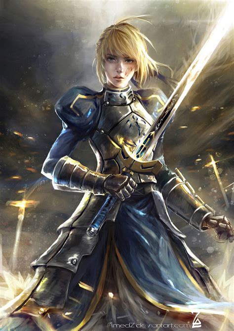 Saber by AimedZ on DeviantArt