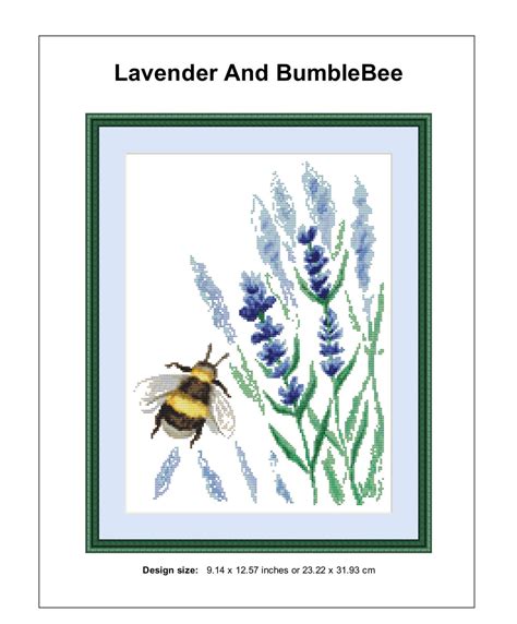 Lavender Cross Stitch Pattern Modern Flower Cross Stitch - Etsy