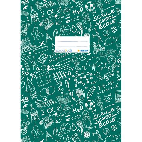 Exercise book cover A4 Schoolydoo dark green, 19406