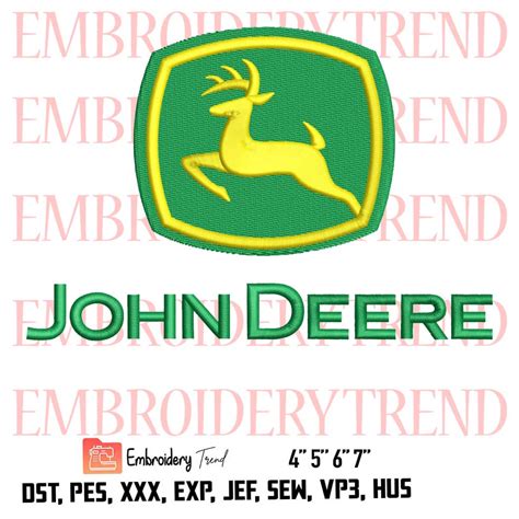 John Deere Logo Embroidery Design File - Embroidery Machine