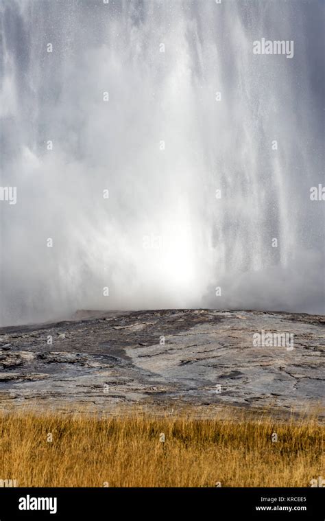 Old Faithful Eruption Closeup Stock Photo - Alamy