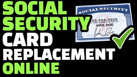 SOCIAL SECURITY CARD REPLACEMENT ONLINE FOR FREE - YouTube