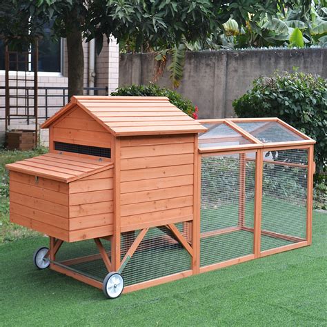 Online Gym Shop CB16743 96 in. Wooden Backyard Hen House Chicken Coop - Walmart.com | Chicken ...