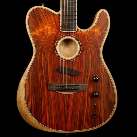 Fender Limited Exotic American Acoustasonic Telecaster Cocobolo | The Music Zoo