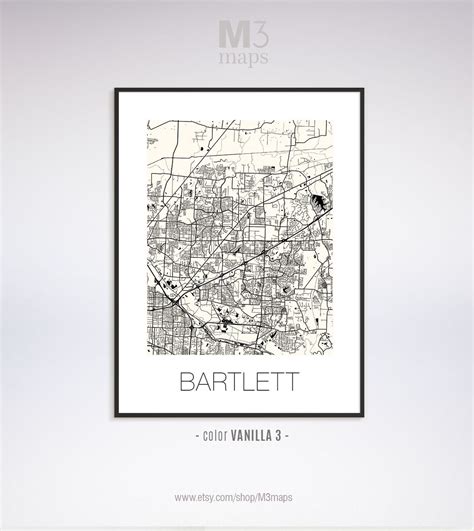 Bartlett Tennessee Bartlett TN map Bartlett map Bartlett | Etsy