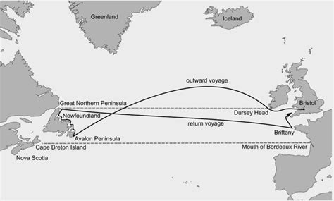 John Cabot's Route to Newfoundland (Illustration) - World History Encyclopedia