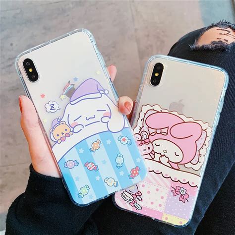 Lovely Cartoon sanrio Cinnamoroll relief soft TPU shockproof back cover for iphone 6 6s 7 8 plus ...