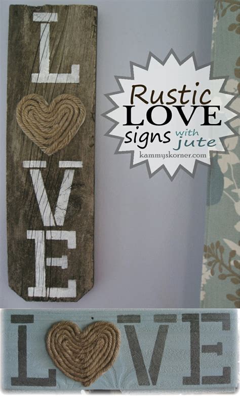 Kammy's Korner: Rustic LOVE Signs