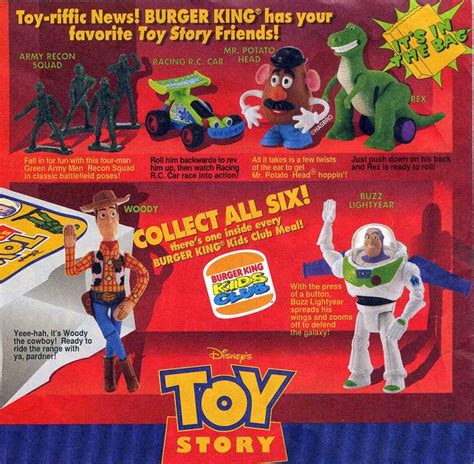 Burger King Jr. Meal Toys 1996 – Toy Story – Kids Time