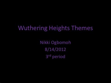 Wuthering heights themes