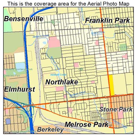 Aerial Photography Map of Northlake, IL Illinois