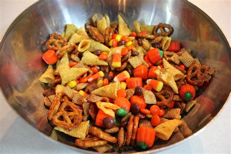 Fall Harvest Chex Mix | Halloween Snack Mix Recipe - Mr. B Cooks