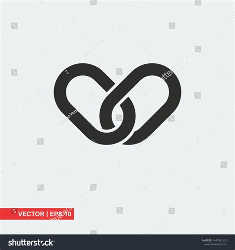 Chain Link Flat Icon On White Stock Vector (Royalty Free) 1442581523 | Shutterstock