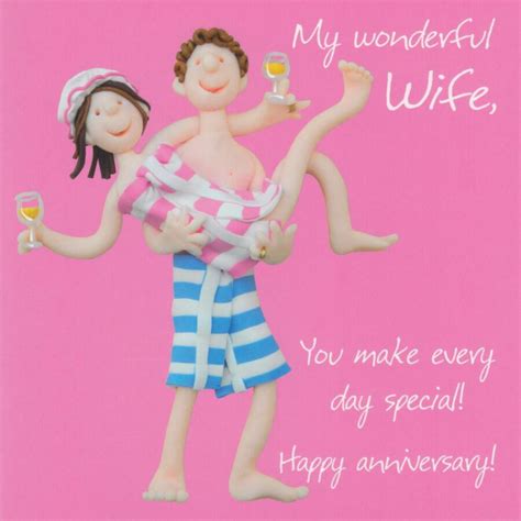 Wonderful Wife Anniversary Card - One Lump Or Two - CardSpark