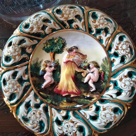 Capodimonte wall decor plates, Furniture & Home Living, Home Decor ...