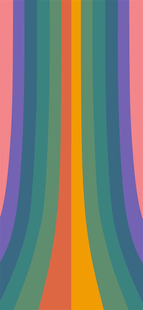 Hippie Rainbow Lines Wallpapers - Groovy Wallpapers for iPhone