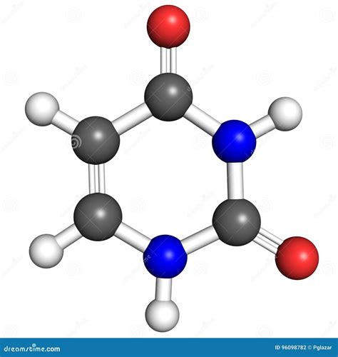 Uracil molecule stock illustration. Illustration of guanine - 96098782