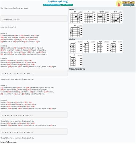 Chord: Fly (The Angel Song) - tab, song lyric, sheet, guitar, ukulele | chords.vip